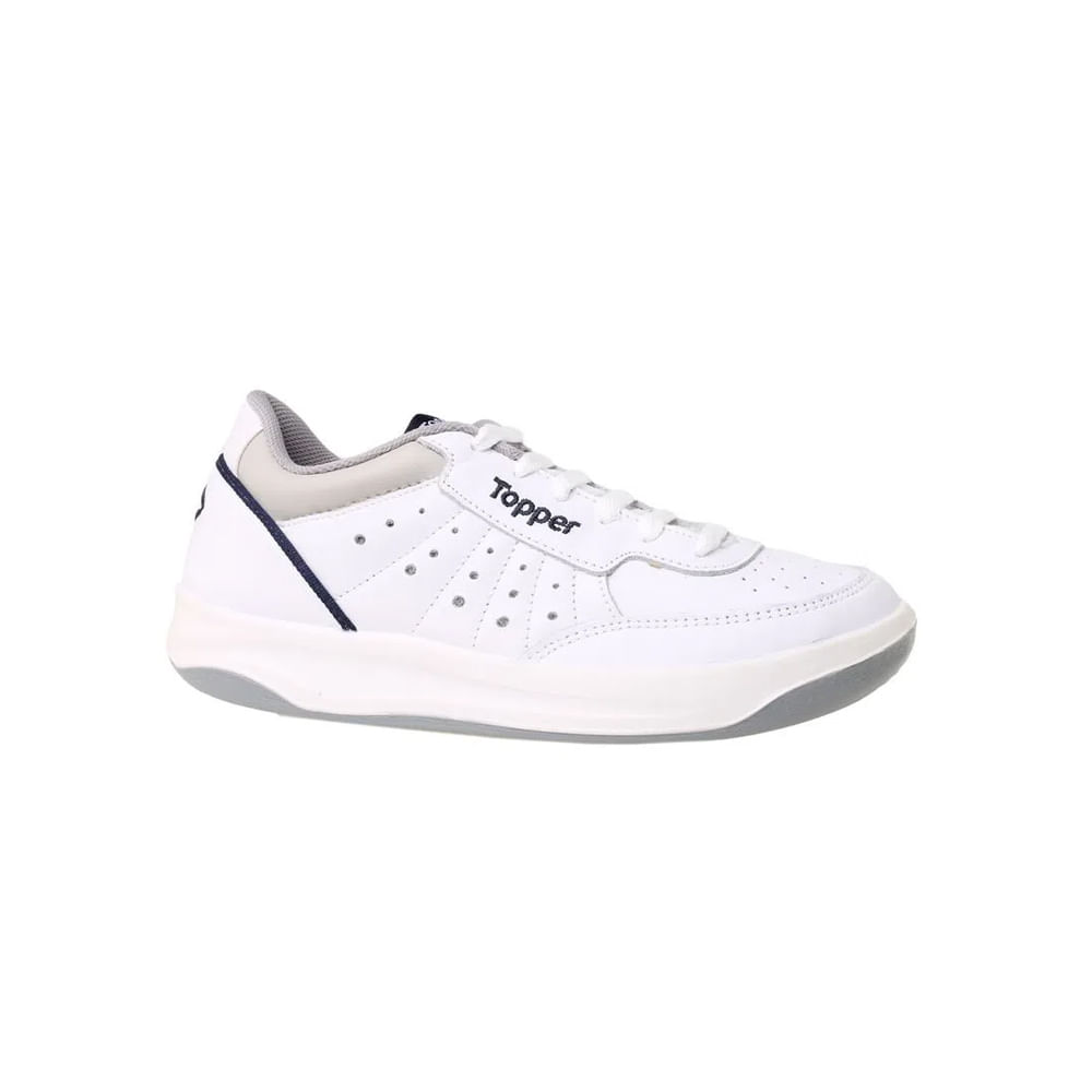 Zapatillas topper outlet blancas de cuero