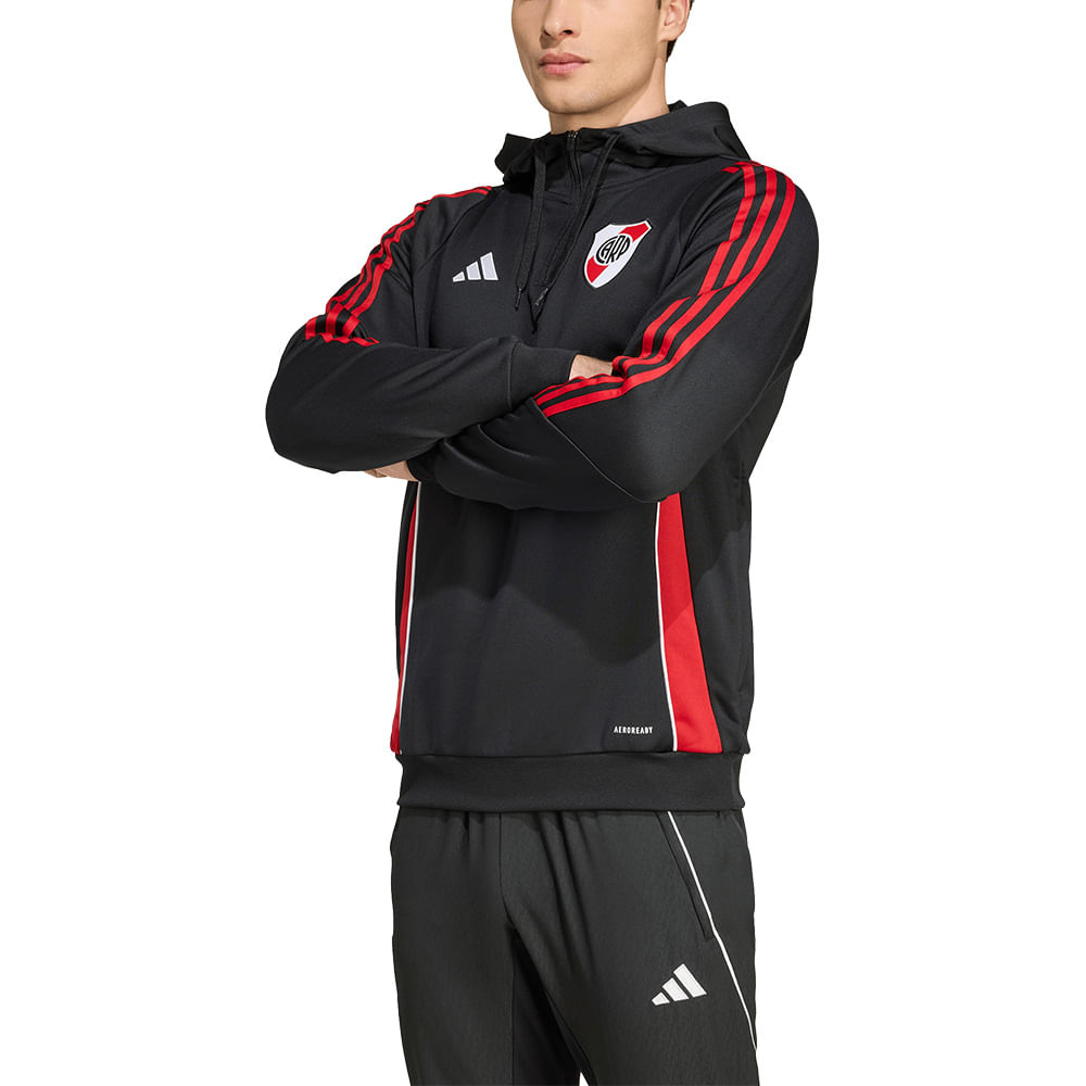BUZO ADIDAS DE ENTRENAMIENTO CON CAPUCHA DE RIVER PLATE TIRO 25